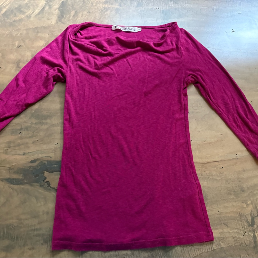 Michael Stars Fuchsia Long Sleeve Blouse